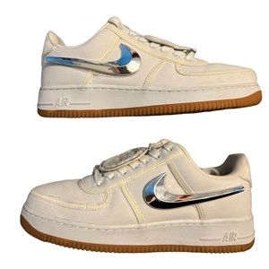Travis Scott x Nike Air Force 1 Low AF1 White AF-100 Size 9.5 Cactus Jack shoes